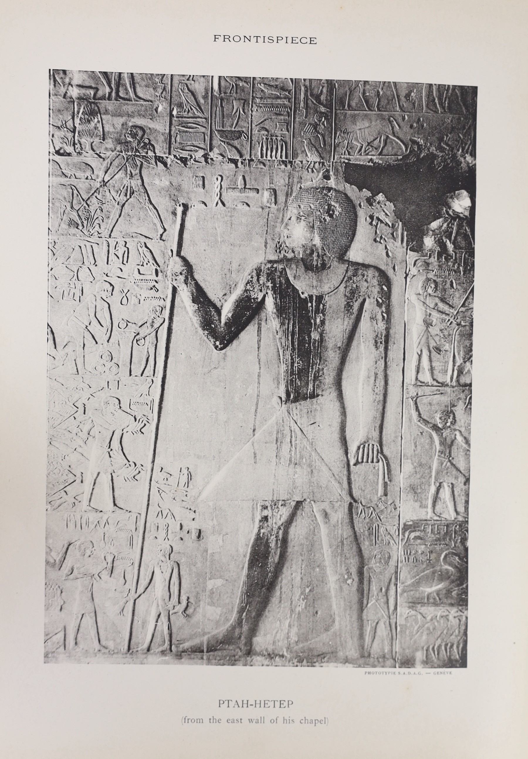 Archaeological Survey of Egypt - Sixth Memoir: A collection of Hieroglyphs, by F.Llewellyn Griffith. 9 coloured plates; publisher's cloth-backed printed boards, 4to. 1898; Archaeological Survey of Egypt - Eighth Memoir: